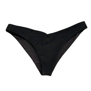 Frankie's Bikinis | Black V Shaped Bikini Bottoms Nylon Spandex Size XL